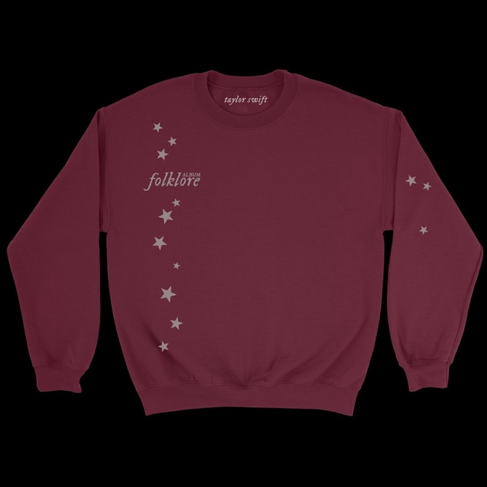 Taylor Swift Stars Around My Scars Maroon Folklore Sweatshirt